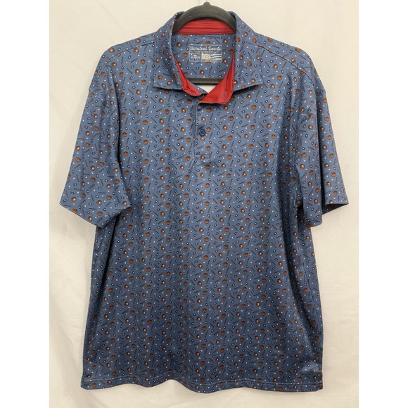Barstool Other - Barstool‎ Sports Polo Shirt Mens XL Blue Baseball Performance Stretch